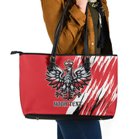 Poland National Flag Day Personalized Leather Tote Bag Polsk Eagle Simple Style
