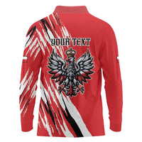 Poland National Flag Day Personalized Long Sleeve Polo Shirt Polsk Eagle Simple Style