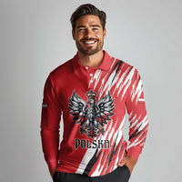 Poland National Flag Day Personalized Long Sleeve Polo Shirt Polsk Eagle Simple Style