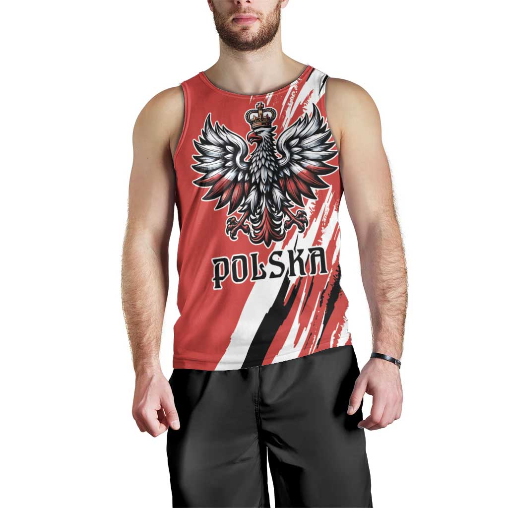 Poland National Flag Day Personalized Men Tank Top Polsk Eagle Simple Style
