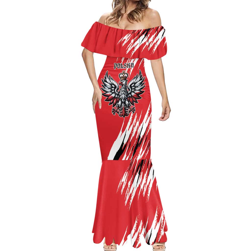 Poland National Flag Day Personalized Mermaid Dress Polsk Eagle Simple Style