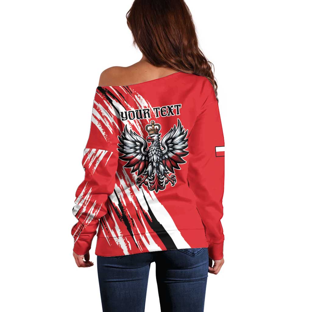 Poland National Flag Day Personalized Off Shoulder Sweater Polsk Eagle Simple Style