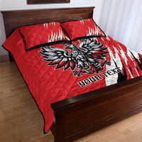 Poland National Flag Day Personalized Quilt Bed Set Polsk Eagle Simple Style