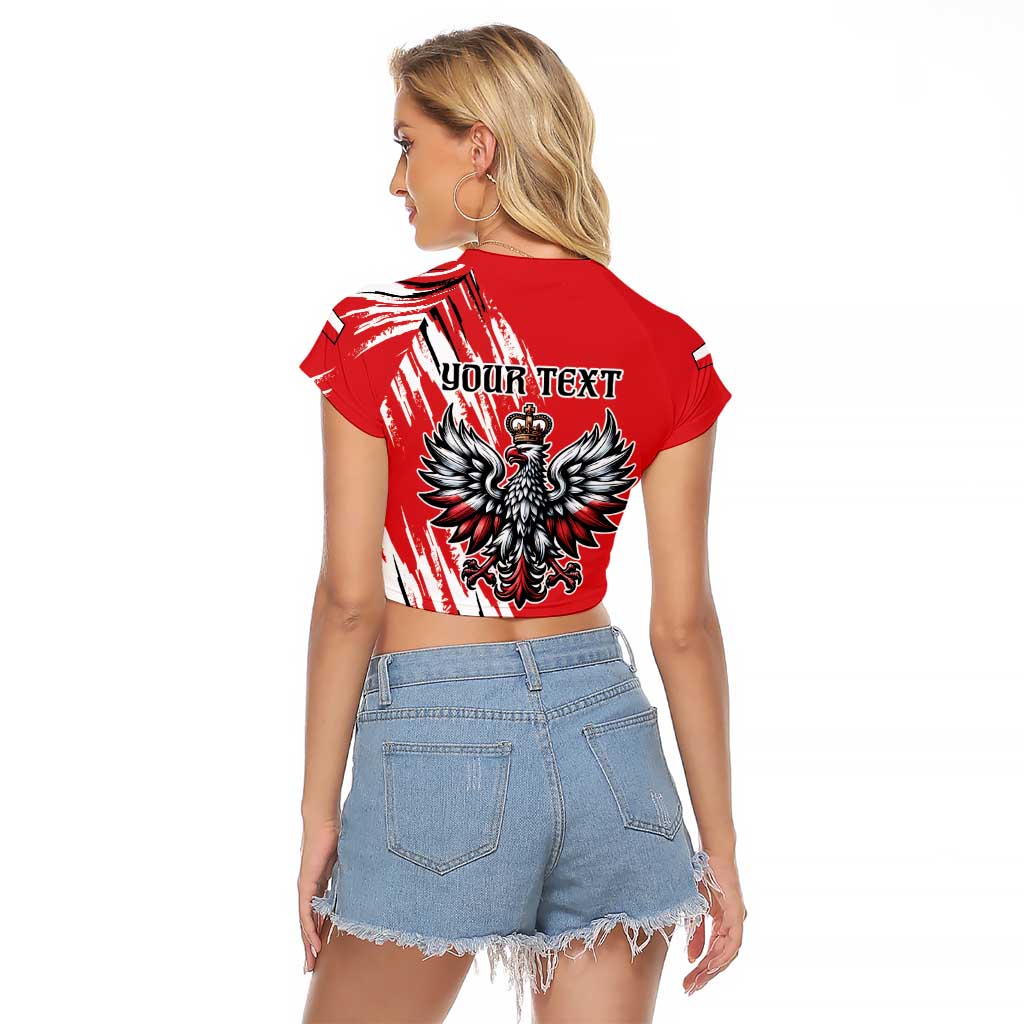 Poland National Flag Day Personalized Raglan Cropped T Shirt Polsk Eagle Simple Style