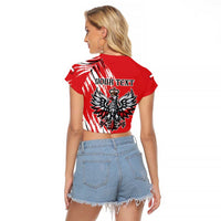 Poland National Flag Day Personalized Raglan Cropped T Shirt Polsk Eagle Simple Style