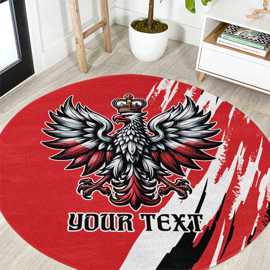 Poland National Flag Day Personalized Round Carpet Polsk Eagle Simple Style