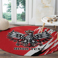 Poland National Flag Day Personalized Round Carpet Polsk Eagle Simple Style