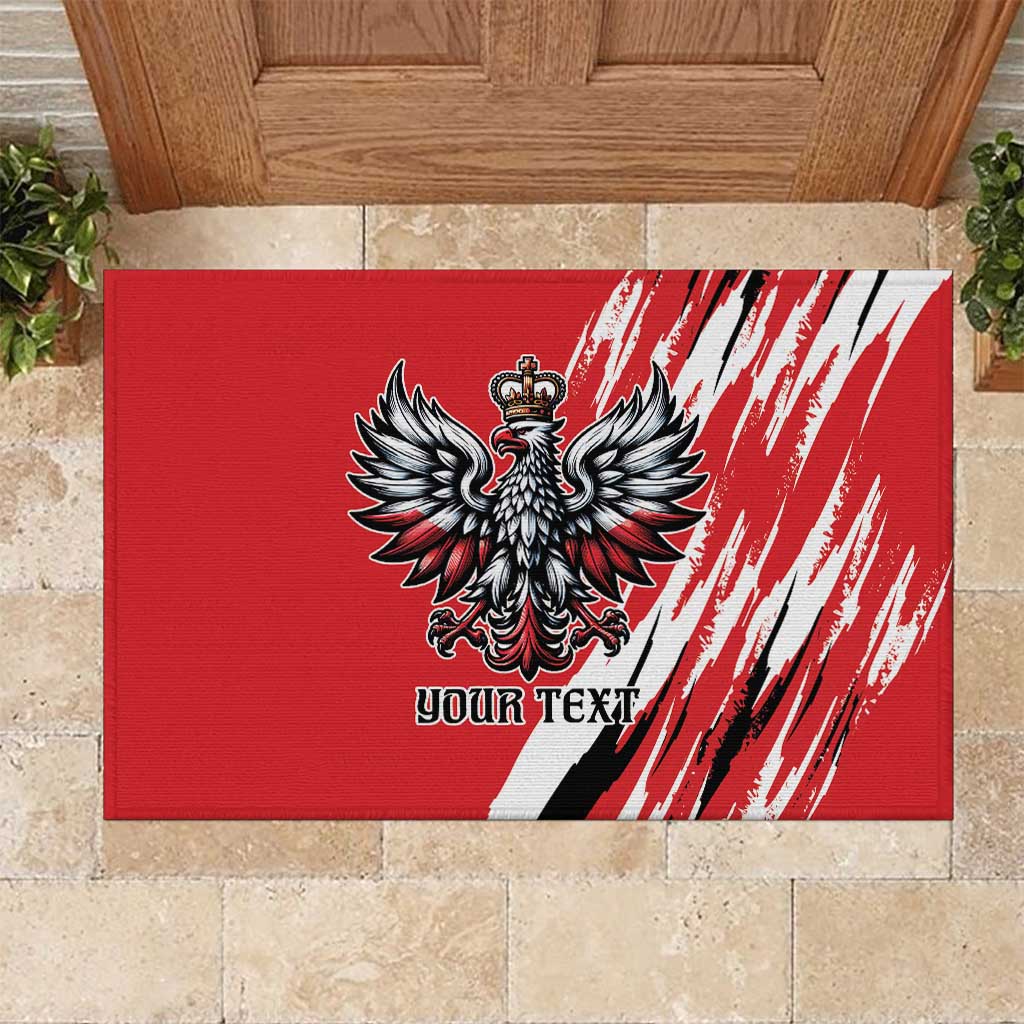 Poland National Flag Day Personalized Rubber Doormat Polsk Eagle Simple Style