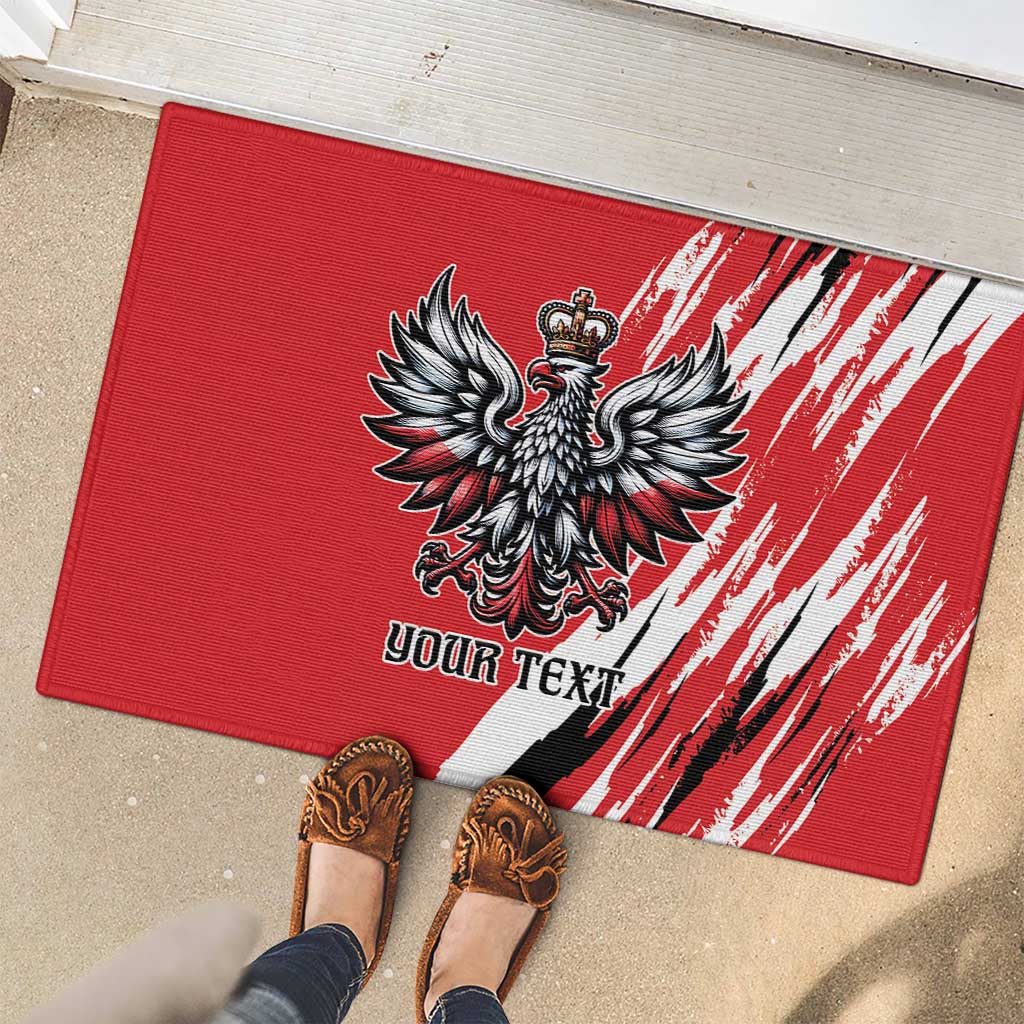 Poland National Flag Day Personalized Rubber Doormat Polsk Eagle Simple Style