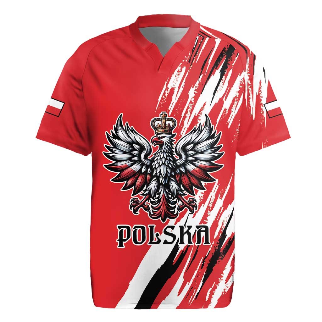 Poland National Flag Day Personalized Rugby Jersey Polsk Eagle Simple Style