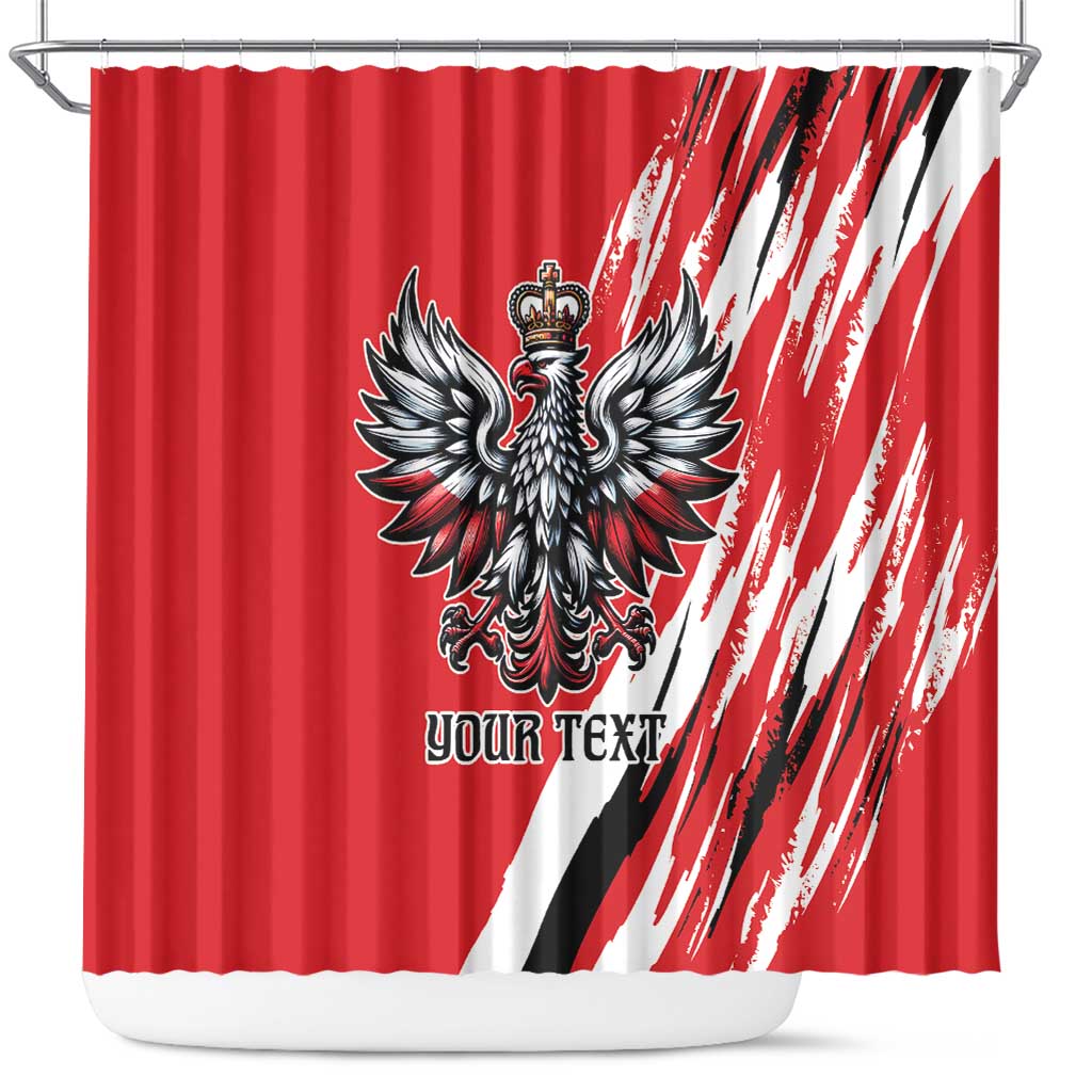 Poland National Flag Day Personalized Shower Curtain Polsk Eagle Simple Style