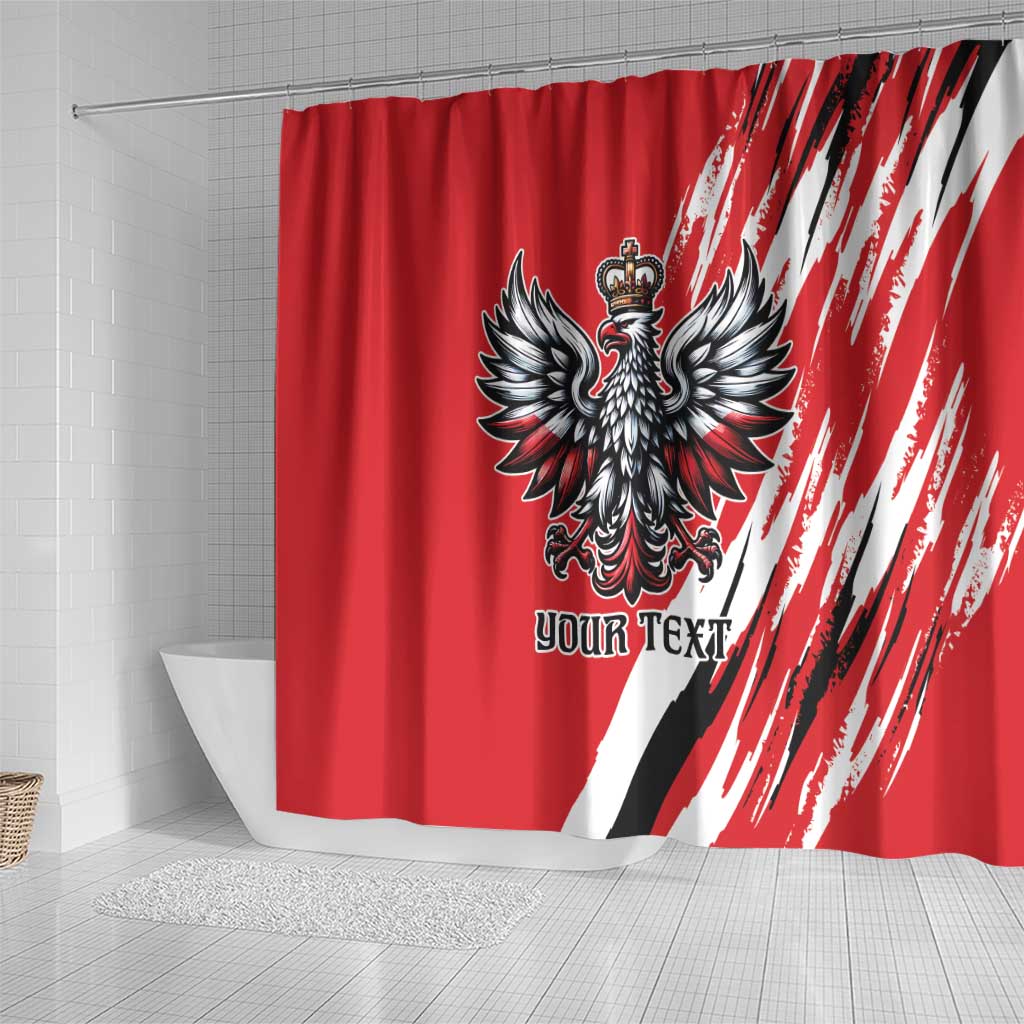 Poland National Flag Day Personalized Shower Curtain Polsk Eagle Simple Style