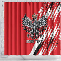 Poland National Flag Day Personalized Shower Curtain Polsk Eagle Simple Style