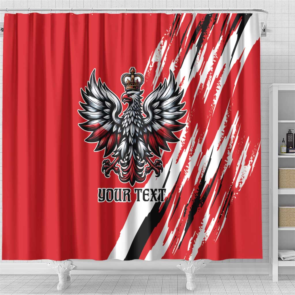 Poland National Flag Day Personalized Shower Curtain Polsk Eagle Simple Style