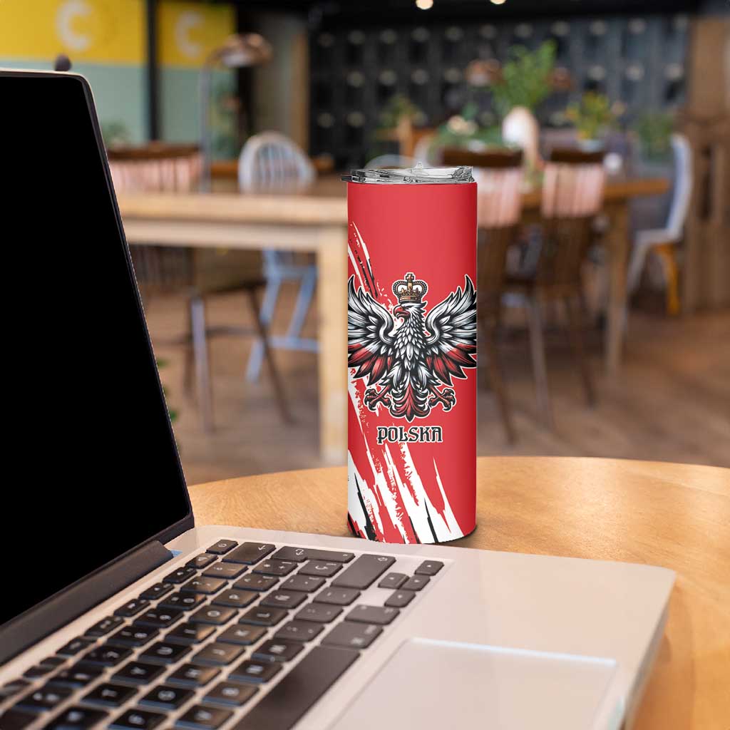 Poland National Flag Day Personalized Skinny Tumbler Polsk Eagle Simple Style