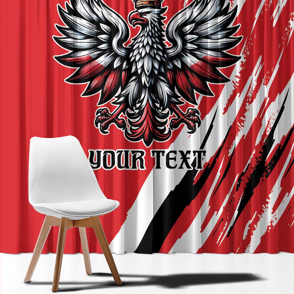 Poland National Flag Day Personalized Window Curtain Polsk Eagle Simple Style