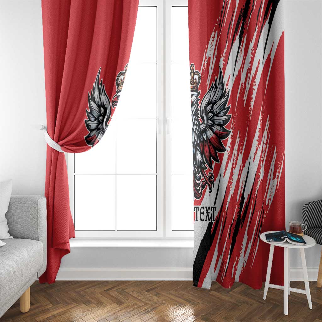 Poland National Flag Day Personalized Window Curtain Polsk Eagle Simple Style