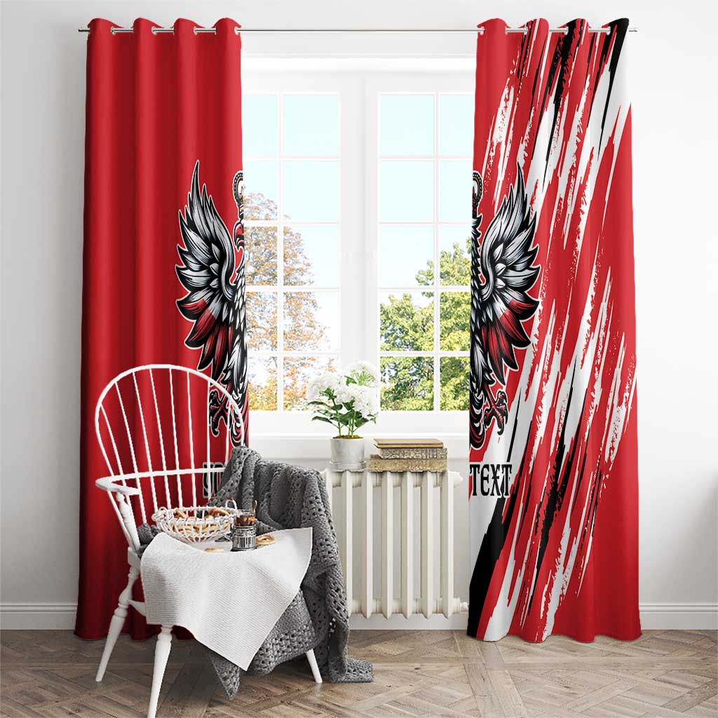 Poland National Flag Day Personalized Window Curtain Polsk Eagle Simple Style