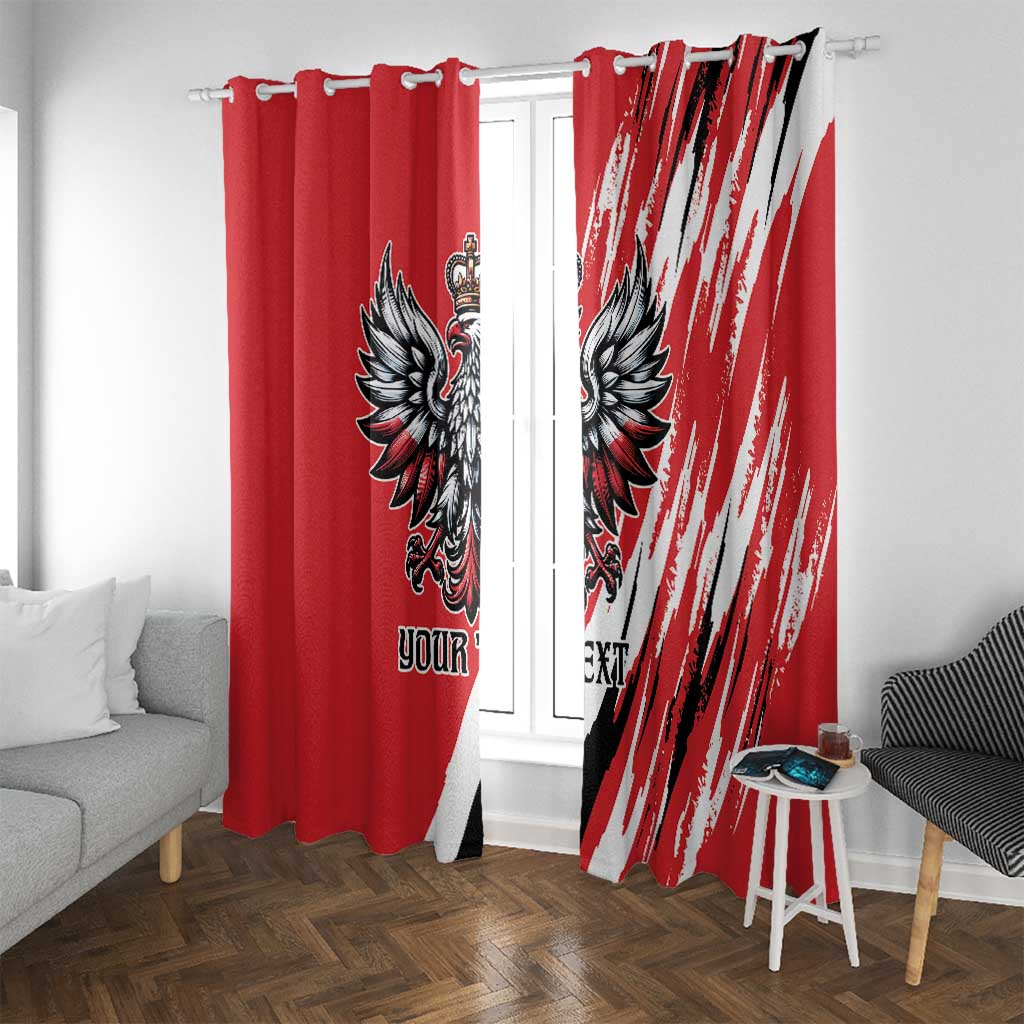 Poland National Flag Day Personalized Window Curtain Polsk Eagle Simple Style