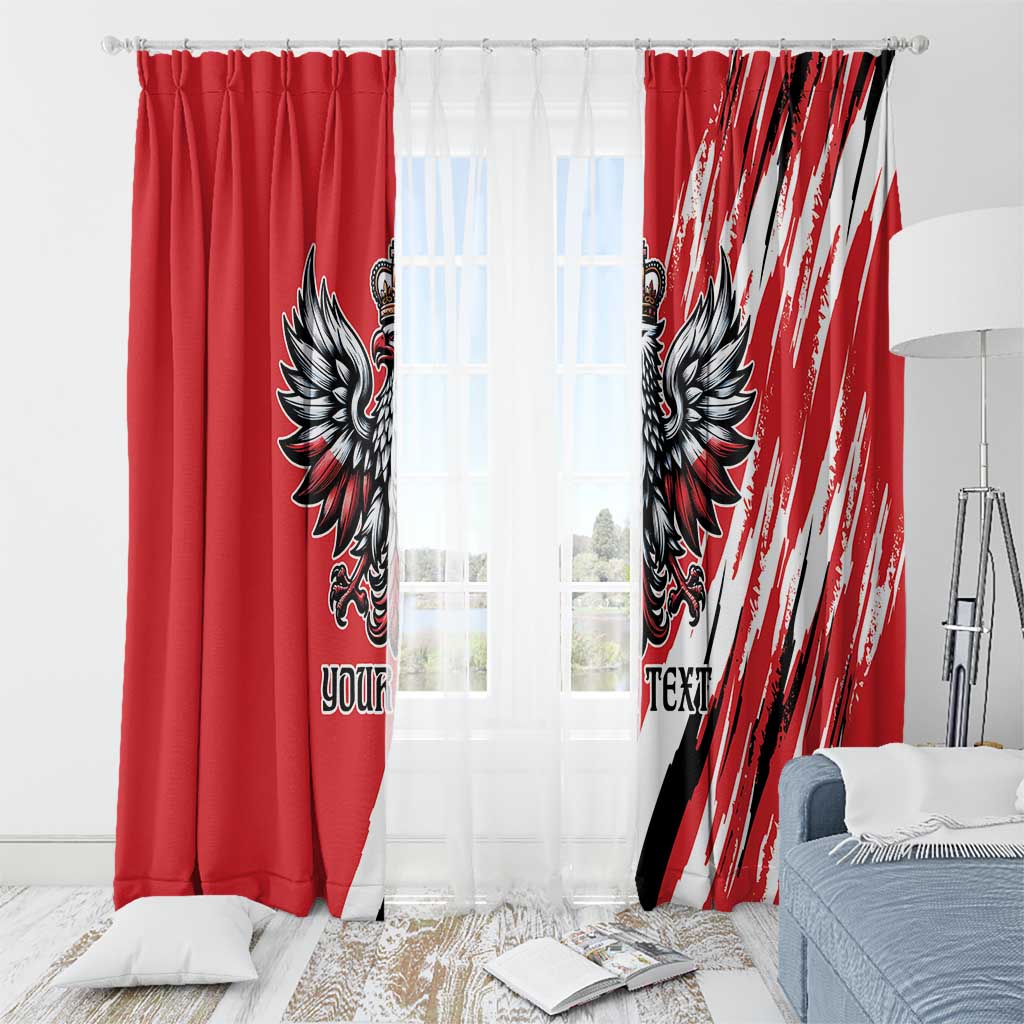 Poland National Flag Day Personalized Window Curtain Polsk Eagle Simple Style