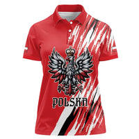 Poland National Flag Day Personalized Women Polo Shirt Polsk Eagle Simple Style