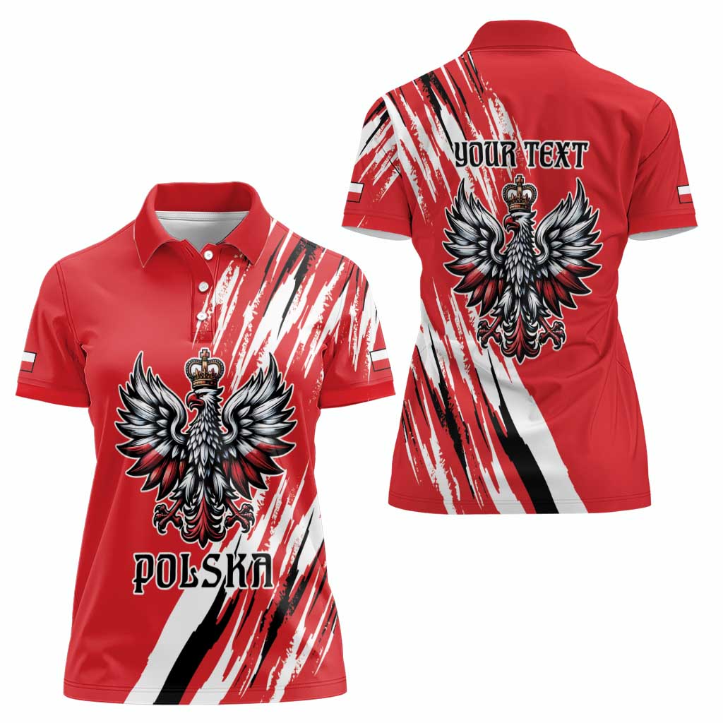 Poland National Flag Day Personalized Women Polo Shirt Polsk Eagle Simple Style