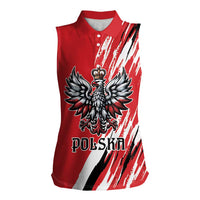 Poland National Flag Day Personalized Women Sleeveless Polo Shirt Polsk Eagle Simple Style