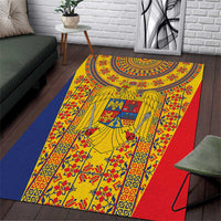 Romania Traditional Embroidery Pattern Area Rug