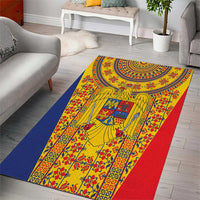 Romania Traditional Embroidery Pattern Area Rug