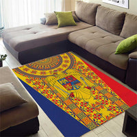 Romania Traditional Embroidery Pattern Area Rug