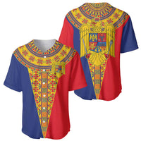 Romania Traditional Embroidery Pattern Baseball Jersey