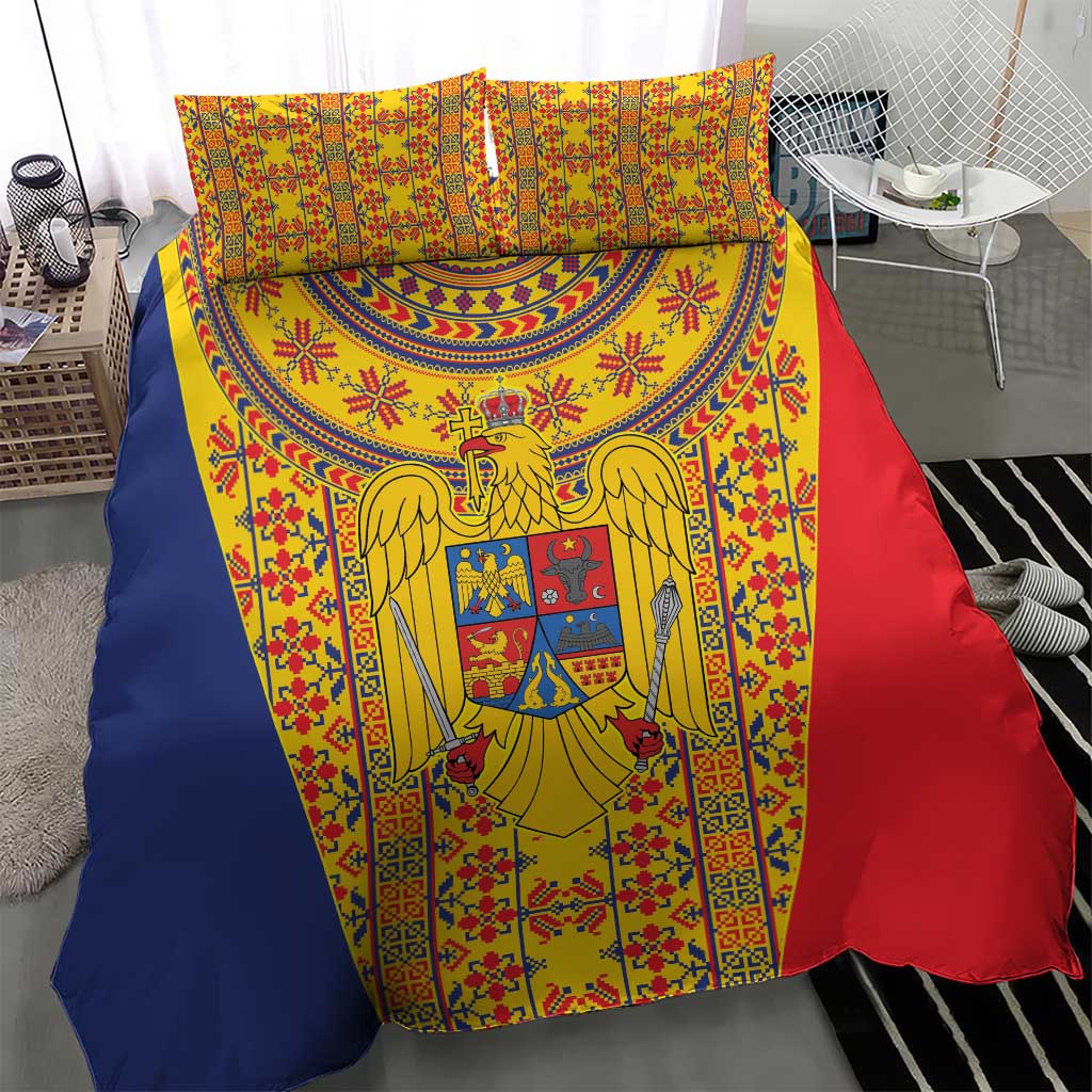 Romania Traditional Embroidery Pattern Bedding Set