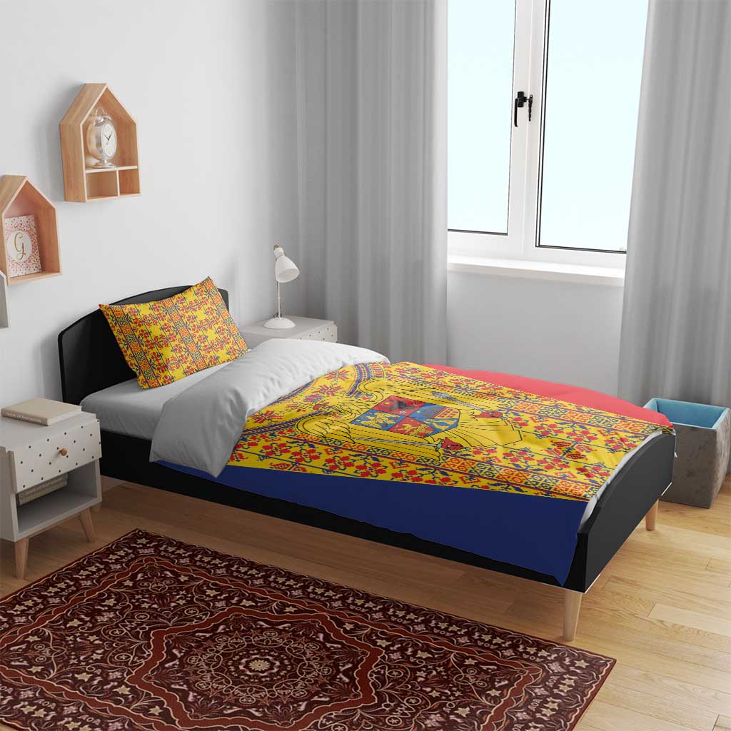Romania Traditional Embroidery Pattern Bedding Set