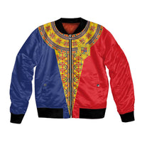Romania Traditional Embroidery Pattern Bomber Jacket