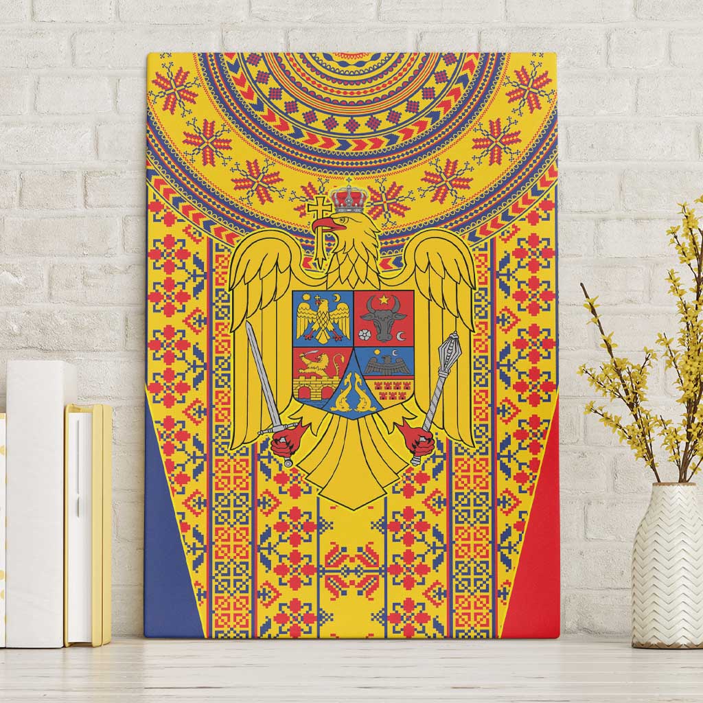 Romania Traditional Embroidery Pattern Canvas Wall Art