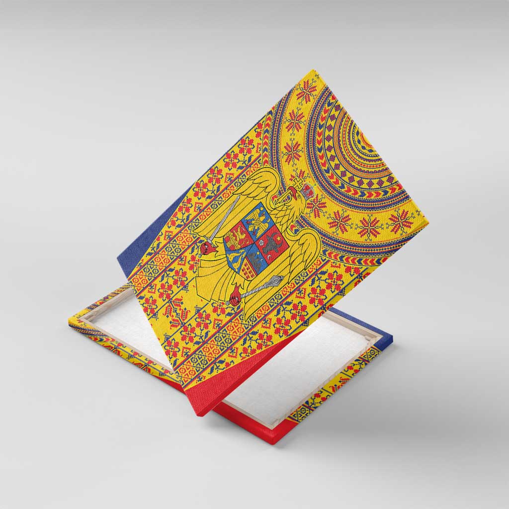 Romania Traditional Embroidery Pattern Canvas Wall Art