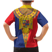 Romania Traditional Embroidery Pattern Family Matching Mermaid Dress and Hawaiian Shirt