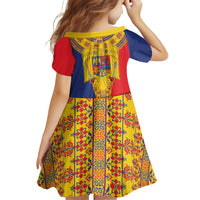 Romania Traditional Embroidery Pattern Family Matching Puletasi and Hawaiian Shirt