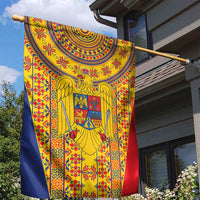 Romania Traditional Embroidery Pattern Garden Flag