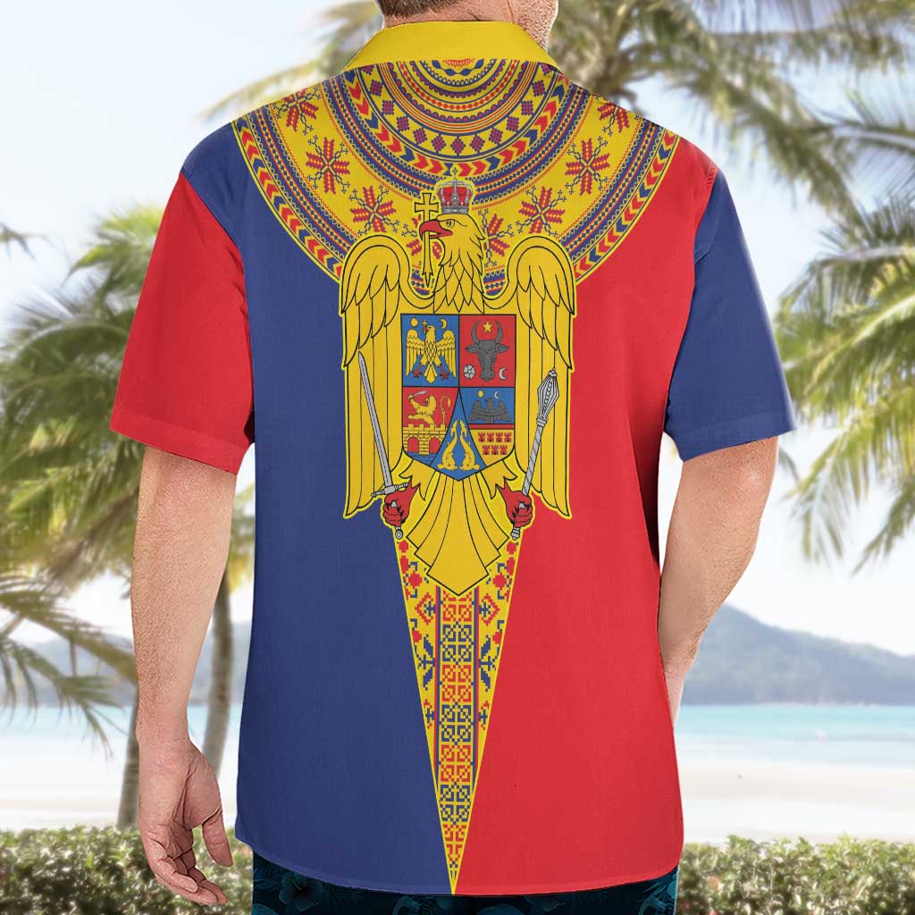 Romania Traditional Embroidery Pattern Hawaiian Shirt