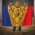 Romania Traditional Embroidery Pattern Hooded Blanket