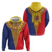 Romania Traditional Embroidery Pattern Hoodie