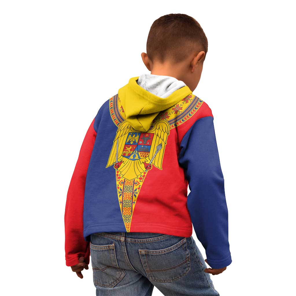 Romania Traditional Embroidery Pattern Kid Hoodie