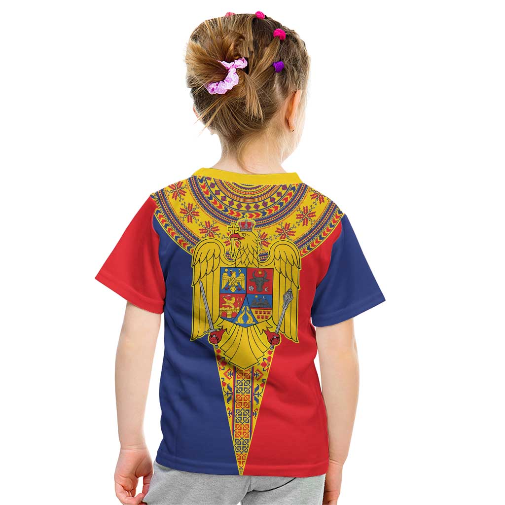 Romania Traditional Embroidery Pattern Kid T Shirt