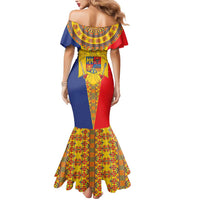 Romania Traditional Embroidery Pattern Mermaid Dress
