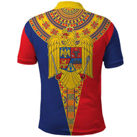 Romania Traditional Embroidery Pattern Polo Shirt