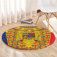 Romania Traditional Embroidery Pattern Round Carpet