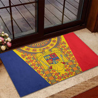 Romania Traditional Embroidery Pattern Rubber Doormat