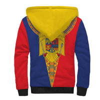 Romania Traditional Embroidery Pattern Sherpa Hoodie