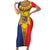 Romania Traditional Embroidery Pattern Short Sleeve Bodycon Dress